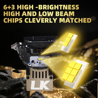 Lensa Proyektor Laser Bi-LED LK 3 Inci 75W Baru 15000 Lumens Super Terang 6000K Lampu Depan Otomatis untuk Audi & Lainnya