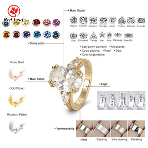 <span class=keywords><strong>Anello</strong></span> con Diamante Sintetico Redleaf con Certificato IGI, 1CT 2CT 5CT, Taglio Ovale, Oro 10K 14K 18K, <span class=keywords><strong>Anello</strong></span> Nuziale Personalizzato, <span class=keywords><strong>Anello</strong></span> di Fidanzamento con <span class=keywords><strong>Tre</strong></span> Pietre - Product Image 6