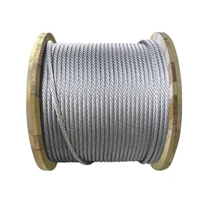 Cuerda de alambre de acero galvanizado 6*19S + IWRC 6*36SW + IWRC Cable de acero para grúa de elevación