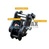 Attache semi-automatique à couplage rapide pour mini-excavatrice 1,8 tonne, axe de 25 mm, attache rapide pour Kubota CAT Bobcat, pour changement de godet