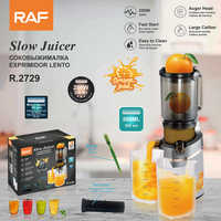 Raf R.2729 Koude Pers Juicer Tritan Materiaal Krachtige 250W Fruit Extractor Multifunctionele Slowjuicer Machine