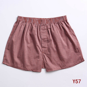 Boxer en coton pour homme, boxer coupe ample sur mesure, Short décontracté pour la maison avec rayures, boîte en coton à carreaux - Product Image 6