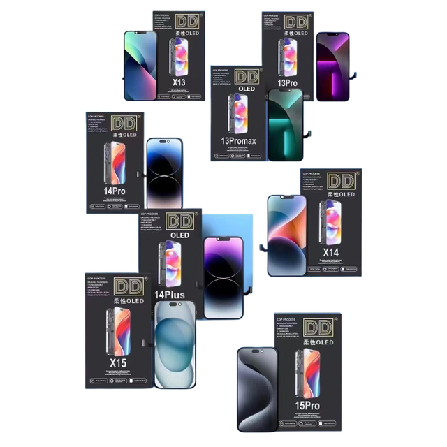 High Quality DD Soft Oled LCD Display for iphone X 11 12 13 14 15 16 17 Pro Max Mobile Phone Touch Screen Replacement Screen