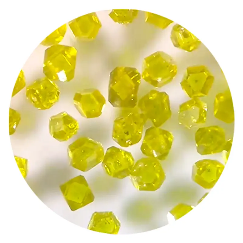 Mono kim cương tinh thể màu vàng kim cương thô đánh bóng cao hiệu quả làm việc