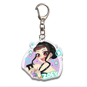 Listo para enviar 2025 Nueva gran oferta colgante de plástico llavero k-pop encanto llavero acrílico doble vista Kpop llavero - Product Image 5