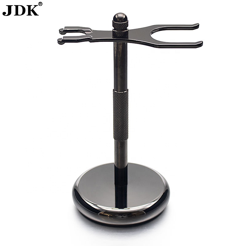 JDK новая темная хромированная металлическая подставка для бритья двойная подставка для бритья кисть и картридж или одноразовая или Безопасная бритва