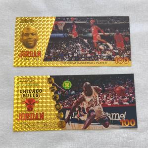 Billets de banque commémoratifs en feuille d'or de superstar de la <span class=keywords><strong>NBA</strong></span> <span class=keywords><strong>Jordan</strong></span> pour les fans - Product Image 2
