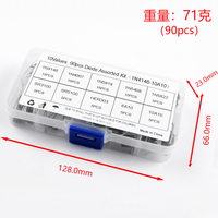 90PCS 10 Specifications 1N4148-10A10 Schottky Rectifier Fast Recovery Diode Box Set
