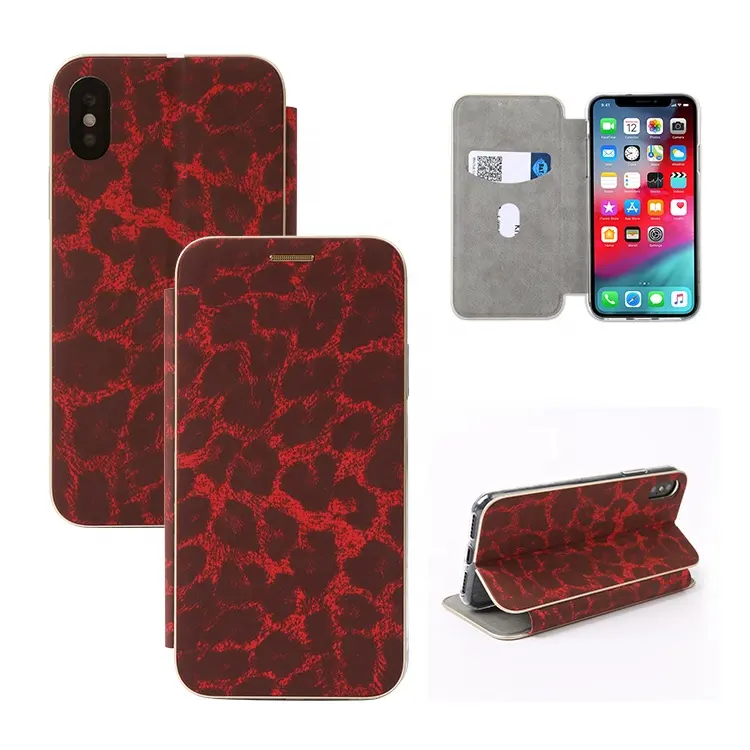 Smart Case Book Leopard Print Mobile Phone Accessories with Card Slot for Xiaomi Mi A3 CC9 CC9e 9T Redmi 8 K20 Pro 7A Note 7 Y3