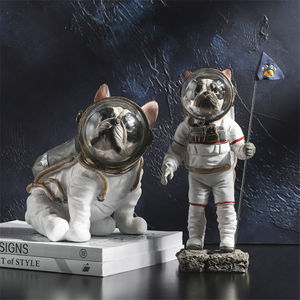 Animal Crafts-estatua <span class=keywords><strong>de</strong></span> perro realista, escultura <span class=keywords><strong>de</strong></span> <span class=keywords><strong>Pug</strong></span> <span class=keywords><strong>de</strong></span> cervatillo sentado - Product Image 5
