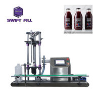 Machine de remplissage de jus anti-mousse à haute vitesse, qualité alimentaire, semi-automatique, contrôle PLC, remplisseuse de bureau pour eau minérale