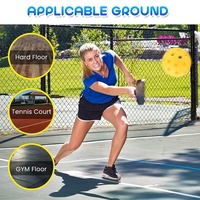Balles de pickleball d'extérieur en TPE vert/jaune, légères, haute élasticité, design 74 mm à 40 trous, durables pour l'entraînement et le divertissement