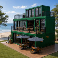 Café-restaurant modulaire à 3 étages en conteneurs, bâtiment commercial, bar en conteneurs maritimes
