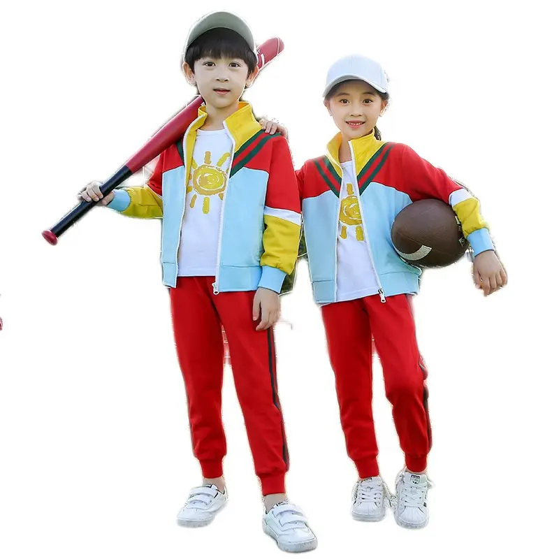 Erstklassige Mädchen und Jungen Kleidung Set lässig Jungen Sport Trainings anzug New Style Kinder Laufsport Set Zip-up Jungen Mantel Anzug