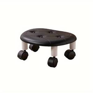 HALO Compact <b>Low</b> Rolling <b>Stool</b> with Comfortable Padded Seat 360 Degree Casters Portable Mobile Chair for Home Salon OEM ODM - Product Image 2