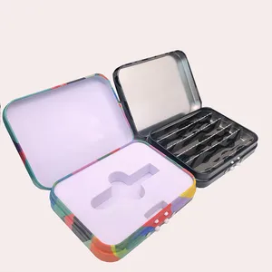 छोटे धातु काज पैकेजिंग टिन बॉक्स बच्चों के प्रतिरोध कैंडी धातु के डिब्बे और बच्चों के सुरक्षात्मक पैकेजिंग CMYK