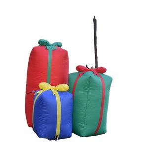 Cajas de regalo inflables de Navidad con decoración de bolas para Navidad, fiesta de vacaciones en interiores y exteriores - Product Image 3