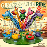 Manège à chaises volantes sur le thème de la girafe pour les jeux de parcs d'attractions