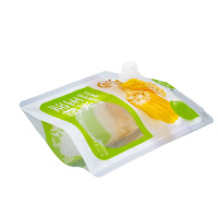 Doypack personnalisé en PE étanche à l'humidité pour les aliments liquides pochette support réutilisable avec bec de buse d'aspiration pour le lait en poudre de jus d'épices