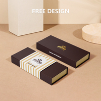 Luxe 10 pièces chocolat avec cavité papier de soie truffe bonbons boîte rigide aimant couvercle boîte-cadeau avec couvercle