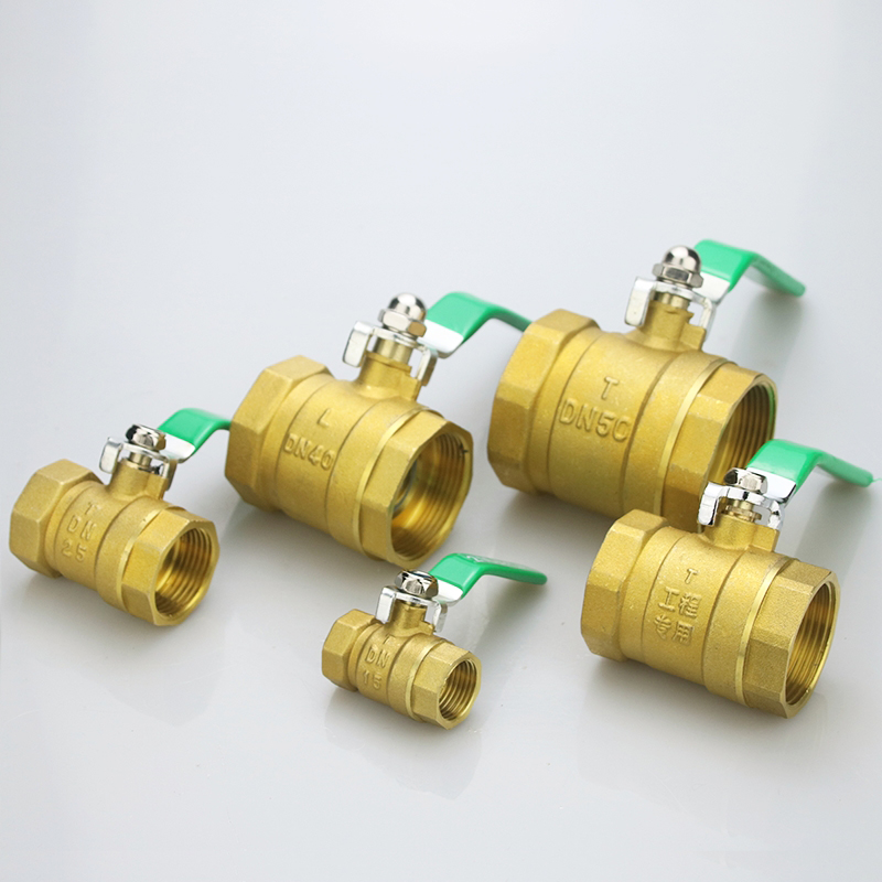 1 Inch DN25 Water Pipe Manual Valve Switch Brass Double Internal Wire Two Piece Ball Valve