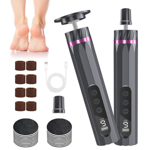 Lime à pieds <span class=keywords><strong>électrique</strong></span> sans fil 2-en-1 avec écran LCD pour éliminer les callosités, les peaux mortes, les ongles épais, les talons et les semelles - Product Image 1