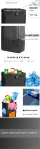 Stock Multi-Function Foldable Luxury Car Organizer Waterproof PU Leather Vehicle Headrest Hanging Storage Bag Leakproof <strong>Trash</strong>