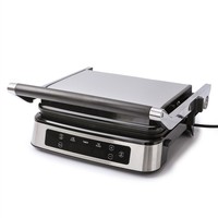 Machine à griller les steaks électromagnétique détachable Mabo 2-en-1 avec écran tactile, gaufrier et appareil à sandwichs pour petit-déjeuner, pour la maison et la voiture