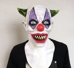 Маска клоуна-жокера для вечеринки в стиле хоррор на Хэллоуин, латексная, с шелкографией и тиснением - Product Image 6