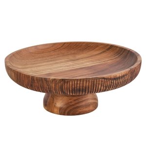 Bol en bois moderne sculpté à la main, écologique et durable, pour servir des salades, ranger des fruits et décorer la maison - Product Image 5
