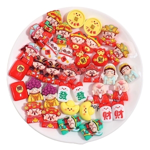 Figure mitologiche cinesi in resina charm abbellimenti fatti da te per decorazioni Scrapbooking figure fortunate il dio <span class=keywords><strong>della</strong></span> ricchezza - Product Image 1