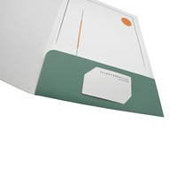 Carpeta de documentos de papel de cartón impresa CMYK personalizada para uso en hospitales y escuelas fiscales con logotipo de dos bolsillos