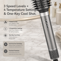 Sèche-cheveux multi-usages 10-en-1 1400W 110000RPM BLDC à air chaud haute vitesse, brosse volumisante et boucleur automatique pour salon