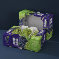 La caja de correo de uva de caja corrugada se utiliza para transportar papel de regalo de frutas y verduras Personalización de cartón personalizado
