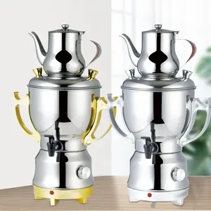 Chaleira de água elétrica samovar 3l, chaleira de aço inoxidável para chá