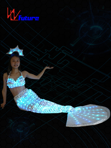 Costume da Sirena LED Fatto a Mano, Abbigliamento Luminoso per Spettacoli, Coda di Sirena con Paillettes Luminose per Feste in Bar, Spettacoli di Danza, Vendita all'Ingrosso - Product Image 3