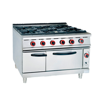 Grill rôtissoire à gaz avec 6 brûleurs, équipement de cuisine, appareil de cuisson sans gaz, four