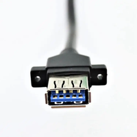 Cable Coaxial 3 USB 3.0 +12V Power IDE20PIN a Doble USB 3.0 Hembra Tipo A de 50cm con Certificación FCC para Computadora