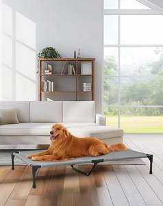 Cama Seca para Perros, Cama para Mascotas Hecha a Mano, Fácil de Instalar, Cama Elevada Tipo Trampolín para Mascotas, Plegable y Resistente a Mordeduras para Jugar - Product Image 1