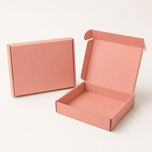 Boîte d'expédition en carton ondulé mat haut de gamme avec logo personnalisé, en matériaux recyclés écologiques, vente en gros directe usine, pour emballage de vêtements, fabrication propre - Product Image 1