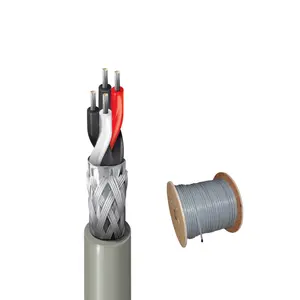 Premium RS485 Cable Shielded Twisted Pair Flexible 4-Core 0.75mm PVC Insulation Double Braided Sheath