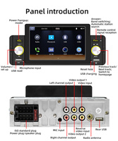 Radio Mobil Android BQCC Single-Din 5 inci, CarPlay, Amplifier, Kamera Mundur, Pemutar Multimedia, Head Unit Dashboard, Kamera Mundur RGB
