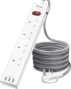 UKCA 4 6 Anh Ổ Cắm Mở Rộng Chì Tuya Thông Minh Wifi 4 Ổ Cắm Anh Loại 6 Gang Nguồn Điện Mở Rộng Chì 6 Cách Anh Ổ Cắm Điện Với LED - Product Image 1