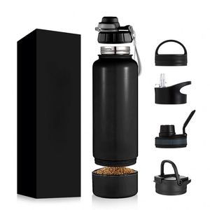 Stock Wide Mouth Sports Water <b>Bottle</b> 32OZ Vacuum <b>Flask</b> Stainless Steel Water <b>Bottle</b> Custom logo with New Wide Handle Straw Lid - Product Image 4