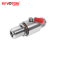 Parafoudre tubulaire de type N mâle vers N femelle à montage encastré pour antennes de communication, 90V/230V, de 0,1 Hz à 3 GHz