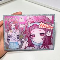 Planche d'art Shikishi Anime personnalisée en plastique carré, imprimée UV holographique
