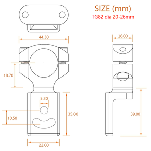 Soporte Universal LED para motocicleta, abrazadera de aluminio de 20-26mm para faro de motocicleta, Stents de luz antiniebla de alta potencia para café - Product Image 2
