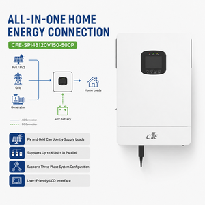Inversor Híbrido de 12kW 48V <span class=keywords><strong>CFE</strong></span> SPI48120V150-500P, Sistema de Almacenamiento de Energía para el Hogar, Respaldo de Batería, Onda Sinusoidal Pura, Monofásico, UPS - Product Image 4