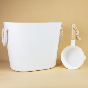 Cesto per Biancheria Sporca GREENSIDE OEM, Cesto Portabiancheria in <span class=keywords><strong>Plastica</strong></span> con Manico in Corda - Product Image 6