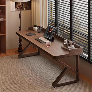 Escritorio Largo Grande de Madera Maciza Nórdica DISHI, Mesa de Madera Maciza <span class=keywords><strong>para</strong></span> Sala de Estar, Mesa Grande <span class=keywords><strong>para</strong></span> Oficina Doble, Mesa de <span class=keywords><strong>Estudio</strong></span> <span class=keywords><strong>para</strong></span> Estudiantes - Product Image 1